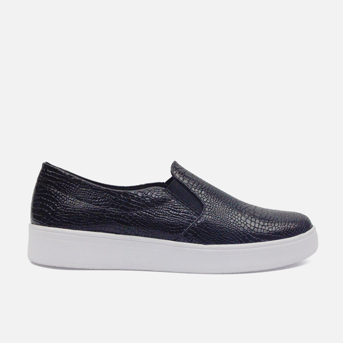 Tenis nova de cuero para mujer - Negro