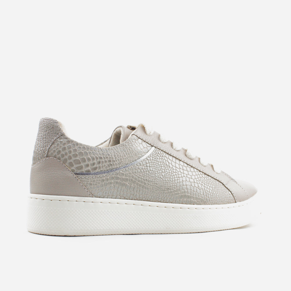 Tenis Sneakers namibia de cuero para mujer - Gris