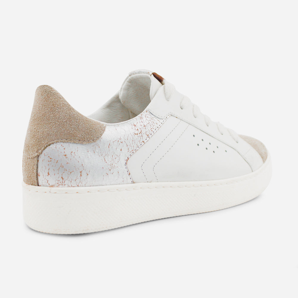 Tenis Sneakers mozambique de cuero para mujer - Hielo