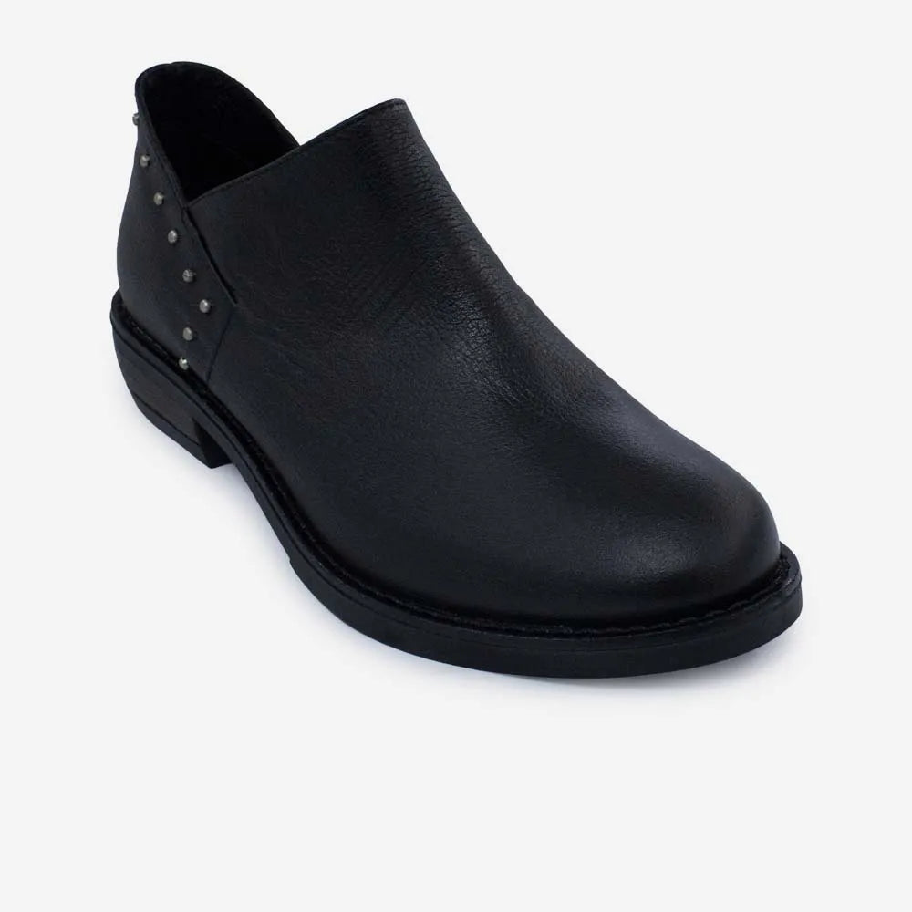 Botin plano ciciele de cuero para mujer - Negro