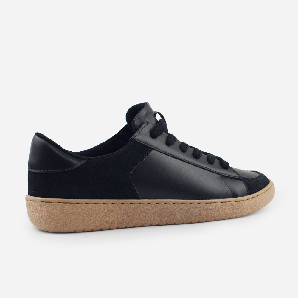 Tenis Sneakers electro de cuero carnaza para mujer - Negro