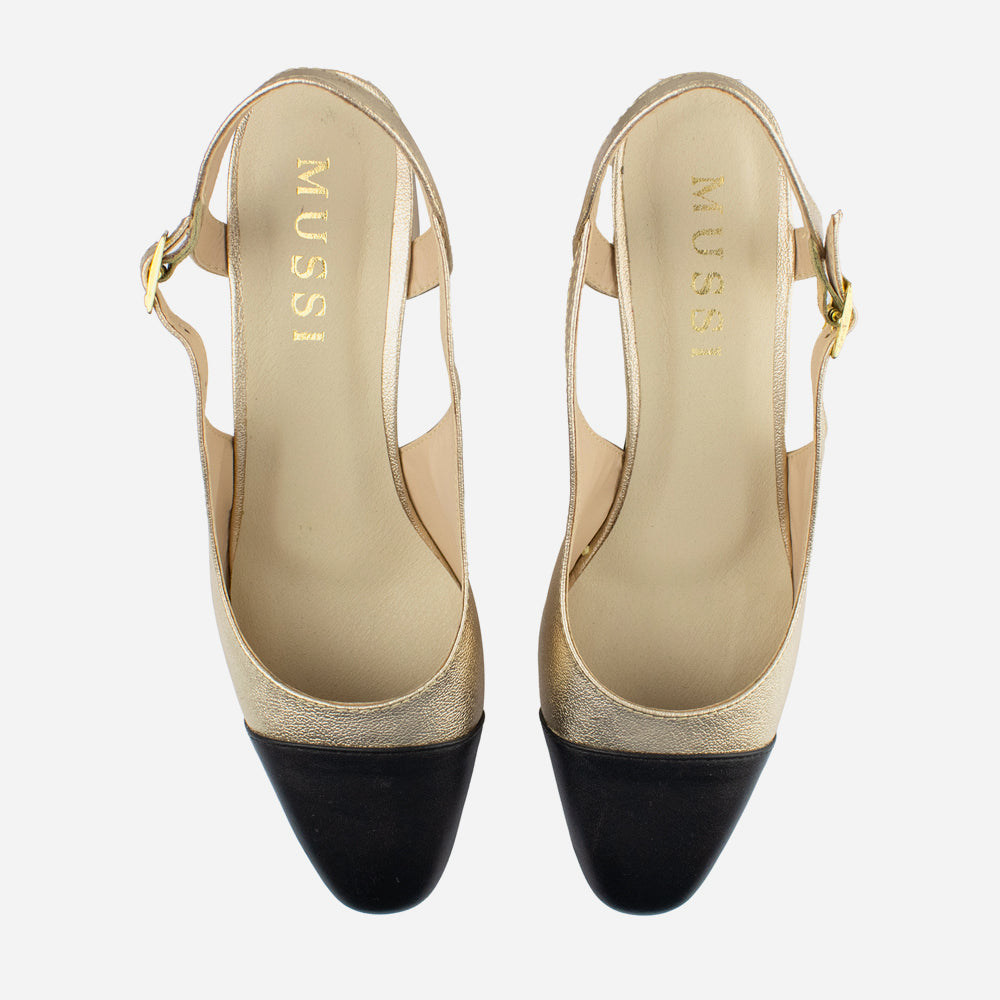 Tacones lori de sintético para mujer - Oro