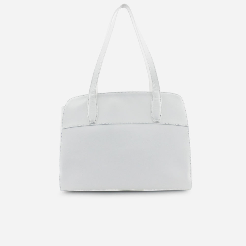 Cartera odona de cuero para mujer - Blanco