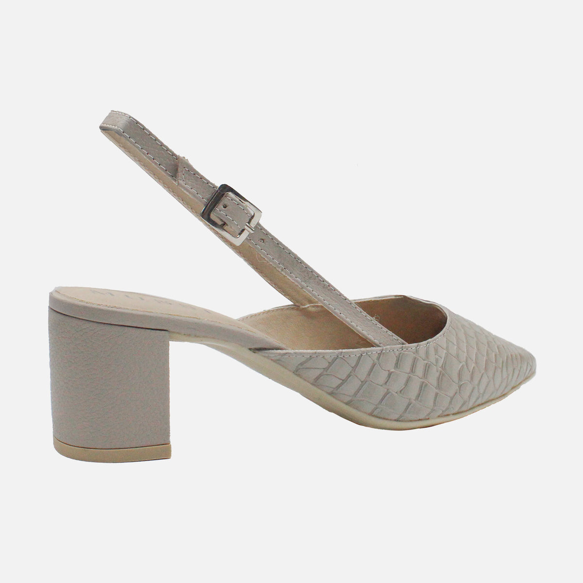 Tacones zahara de cuero para mujer - Gris