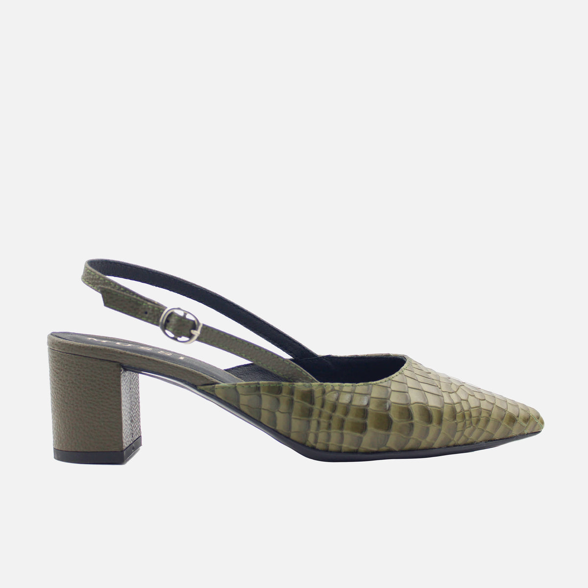 Tacones zahara de cuero para mujer - Verde