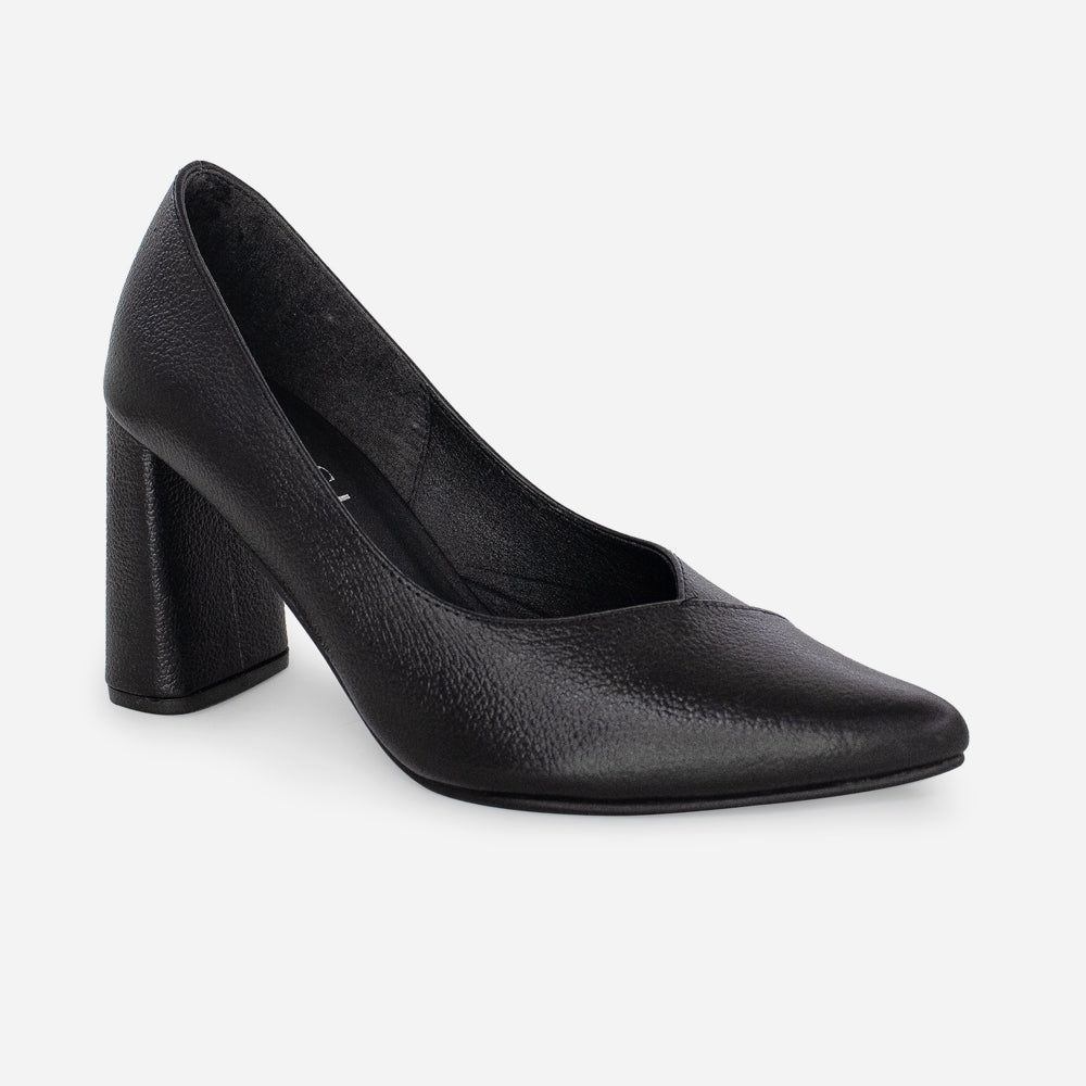 Tacones nayade de cuero para mujer - Negro