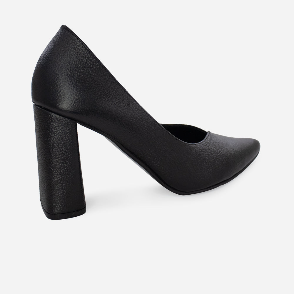 Tacones nayade de cuero para mujer - Negro