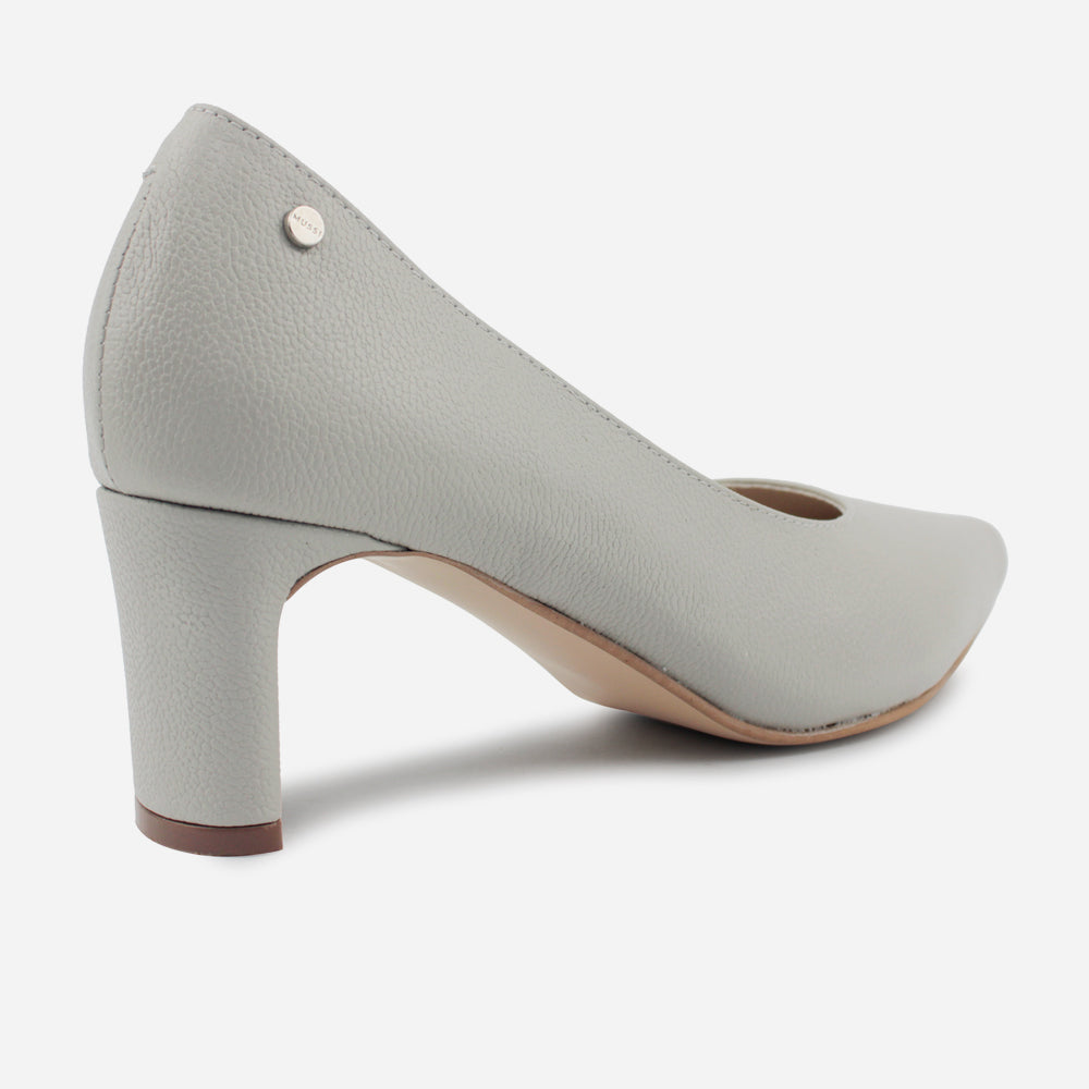 Tacones angelica de cuero para mujer - Gris