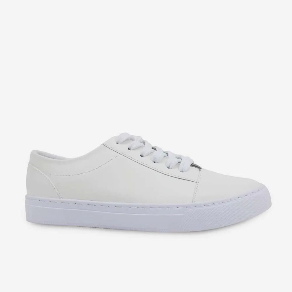 Tenis kay de cuero para mujer - Blanco