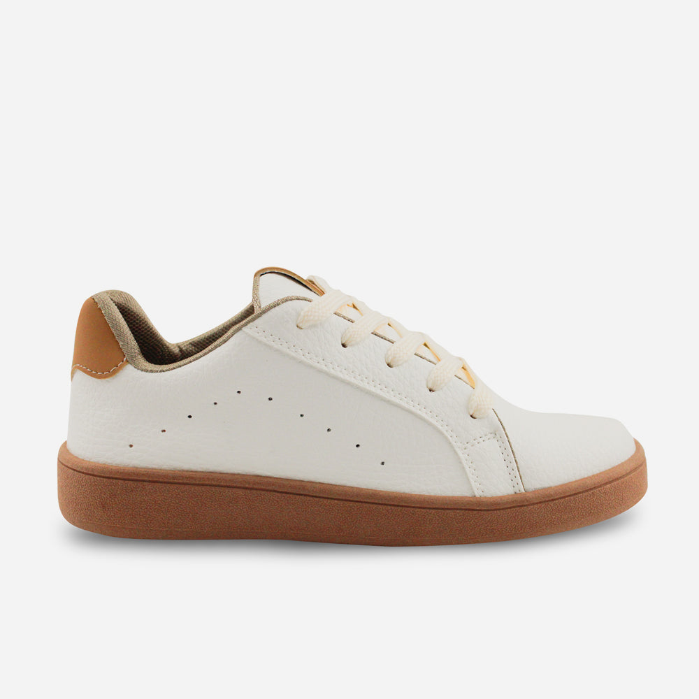 Tenis Sneakers lionetta de sintético para mujer - Hueso