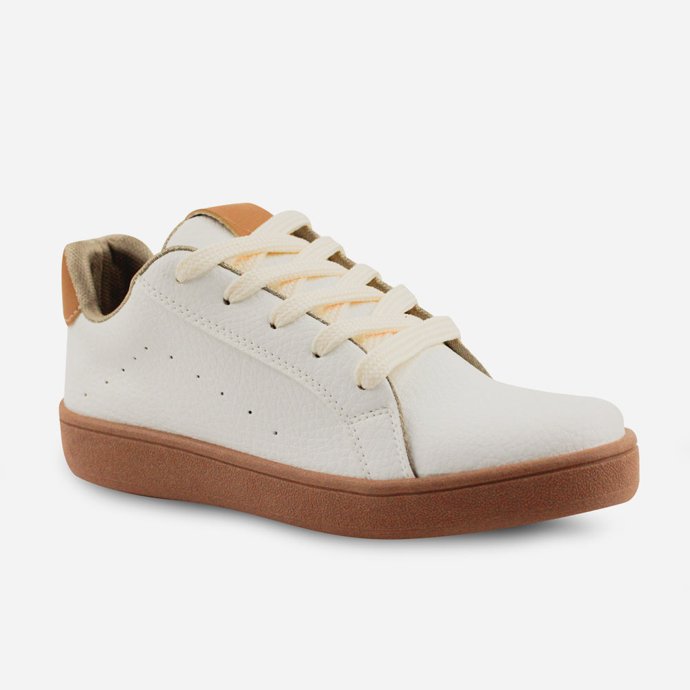 Tenis Sneakers lionetta de sintético para mujer - Hueso