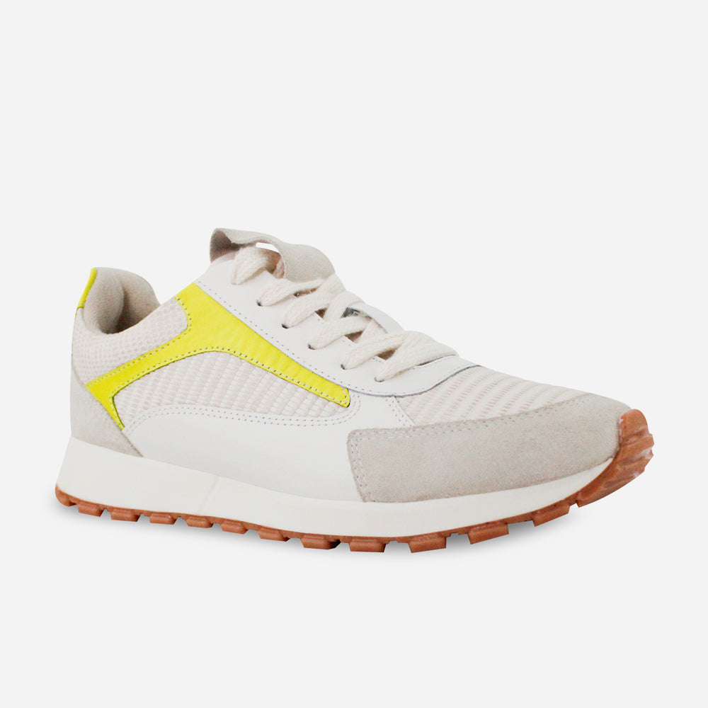 Tenis Sneakers magnolia de cuero para mujer - Hueso