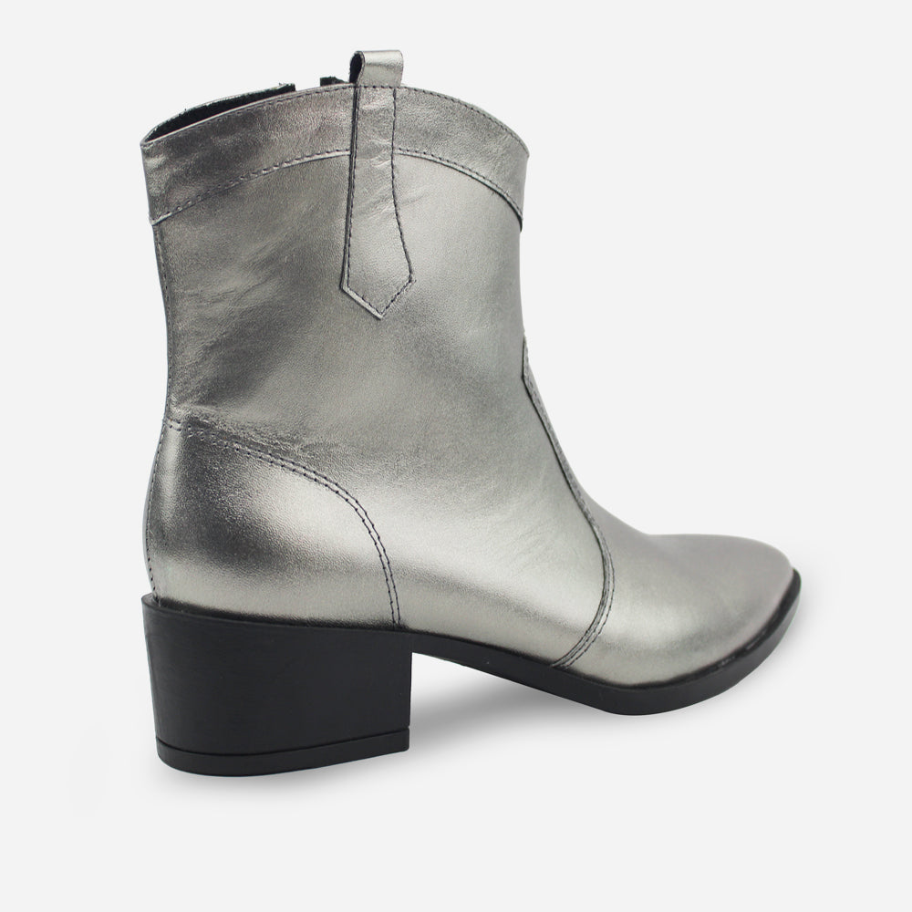 Botin texano messy de cuero para mujer - Fusil