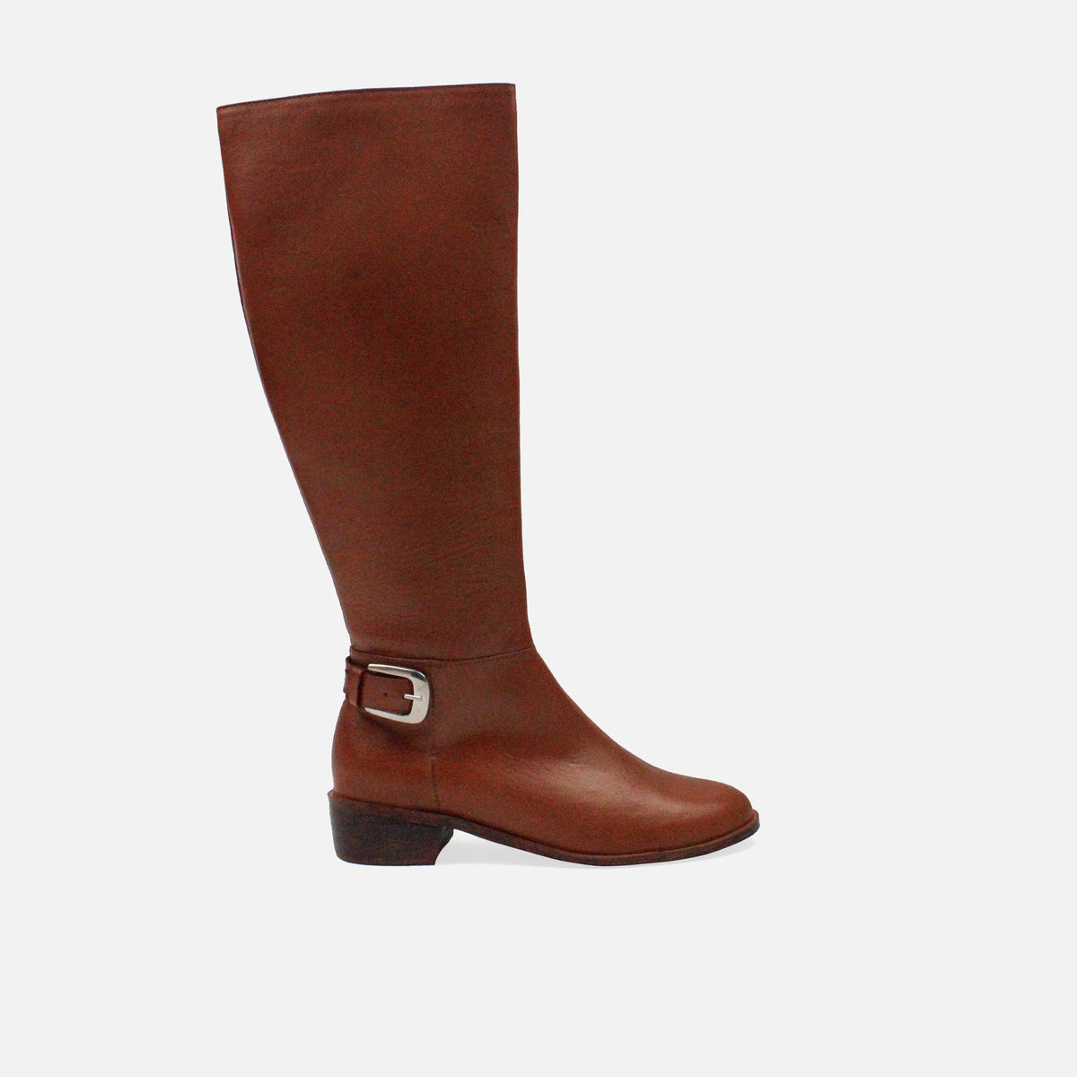 Bota plana rosabella de cuero para mujer - Miel