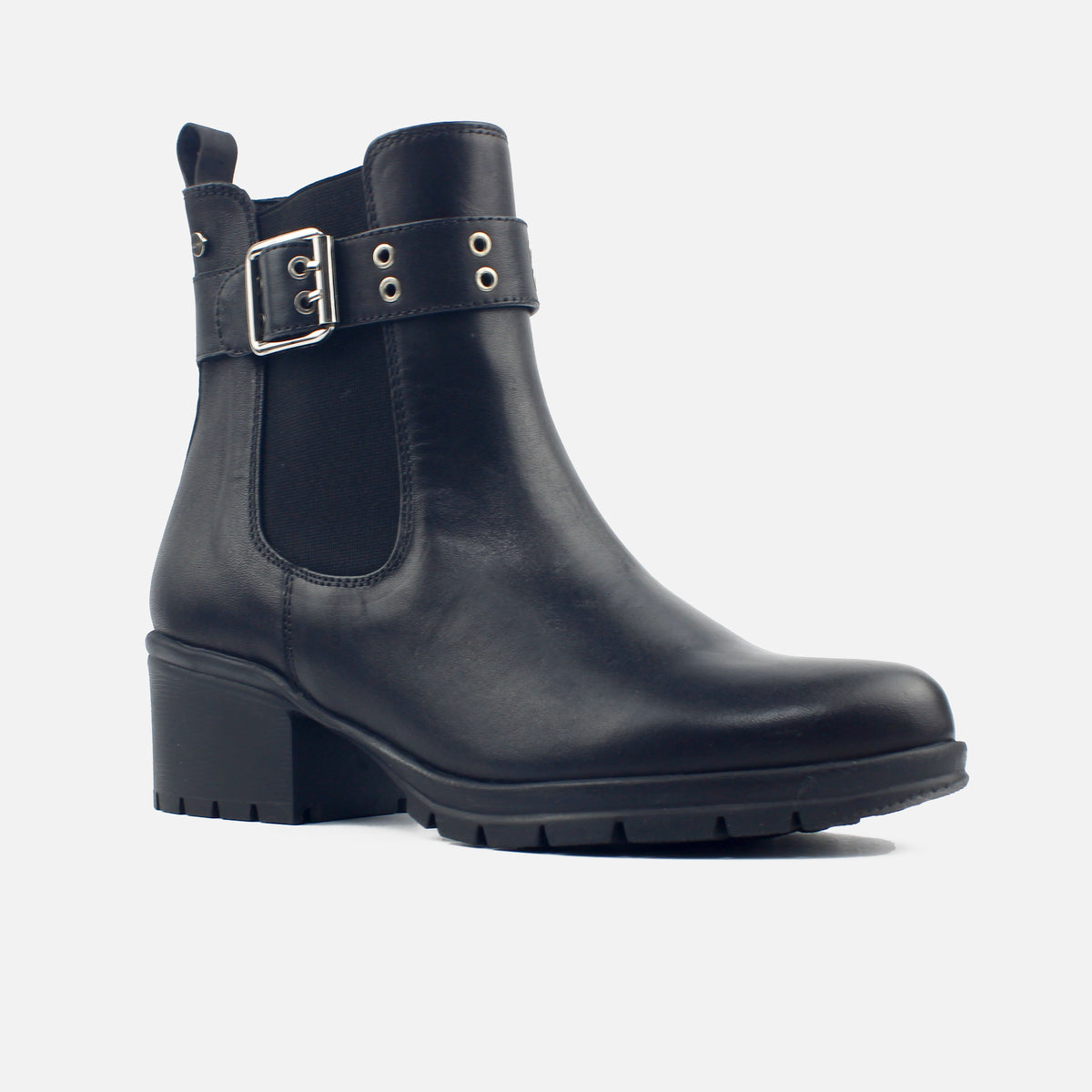 Botin tacon pia de sintético para mujer - Negro