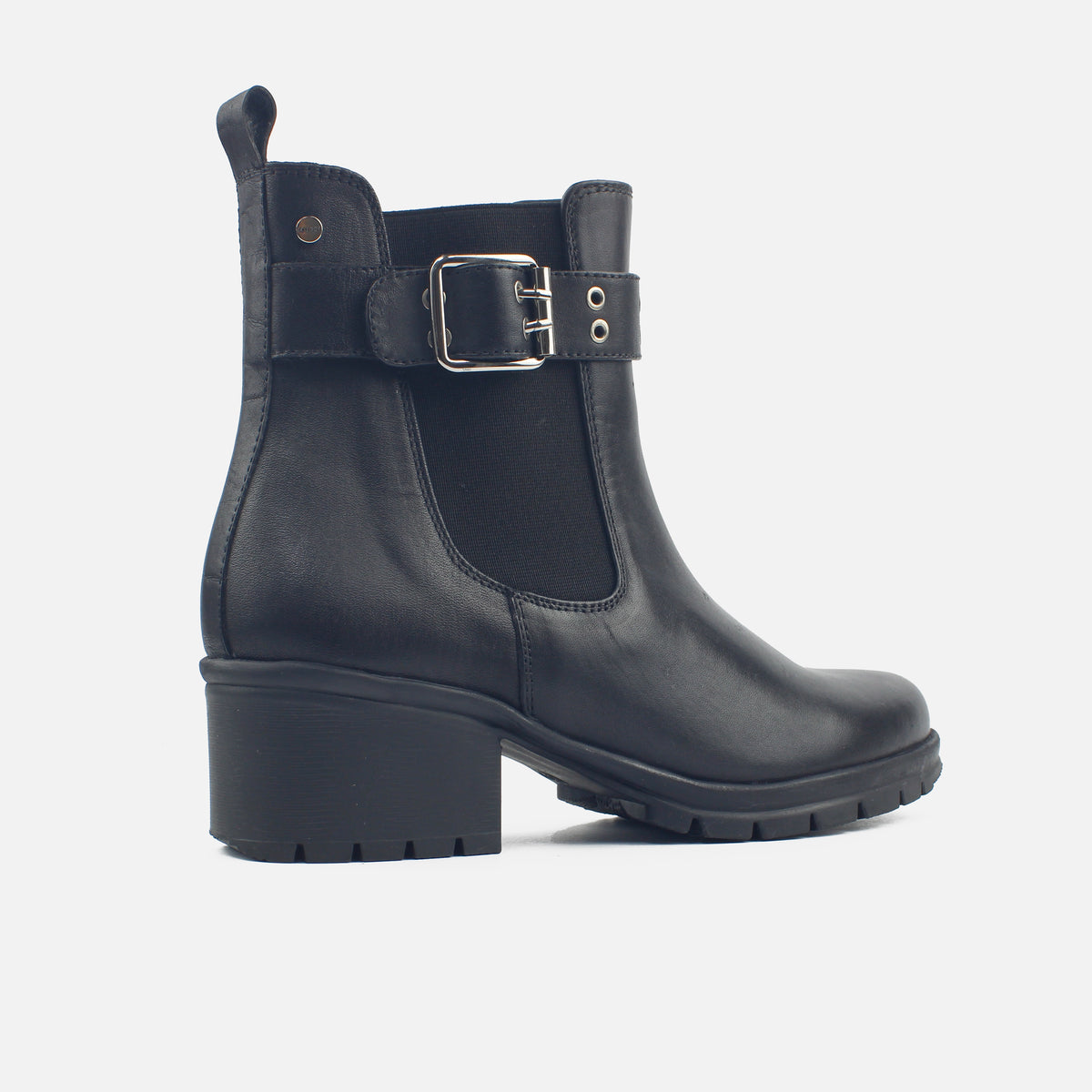 Botin tacon pia de sintético para mujer - Negro