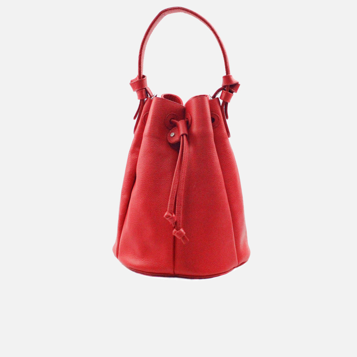 Bolso manos libres marie de cuero para mujer - Rojo