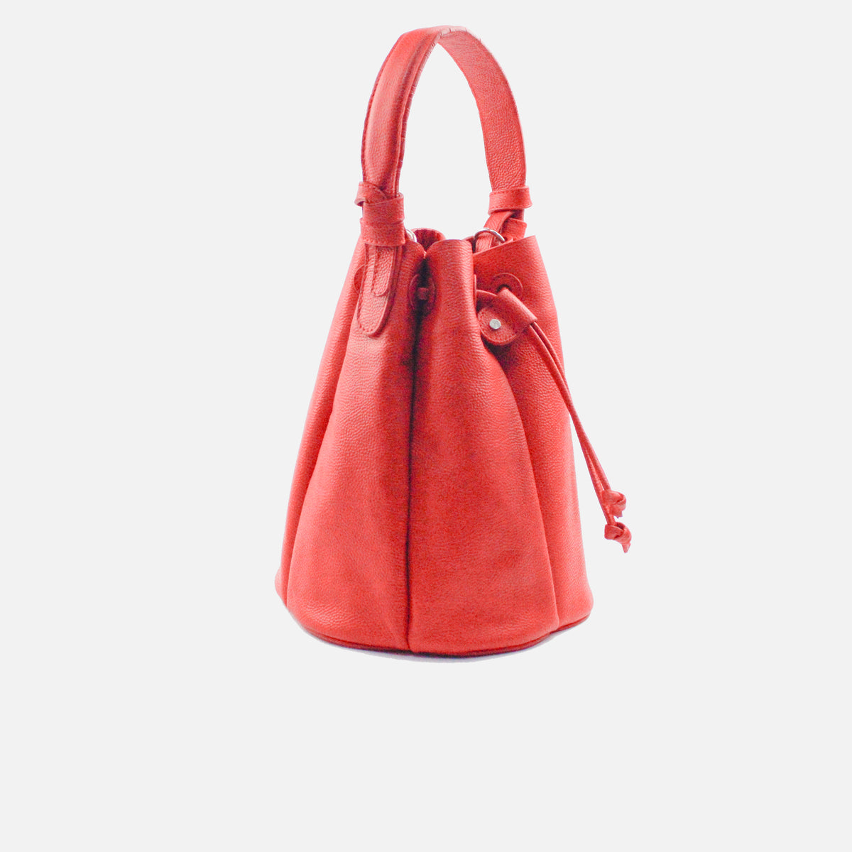 Bolso manos libres marie de cuero para mujer - Rojo