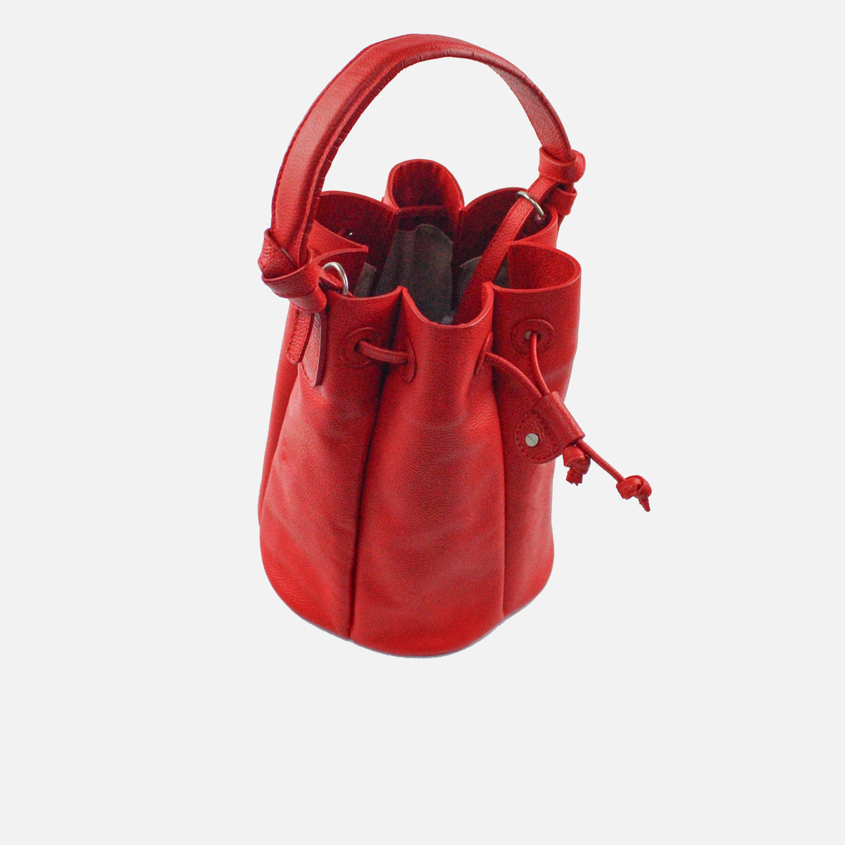 Bolso manos libres marie de cuero para mujer - Rojo