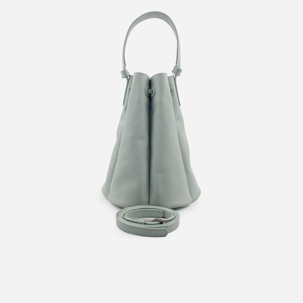 Bolso manos libres marie de cuero para mujer - Menta