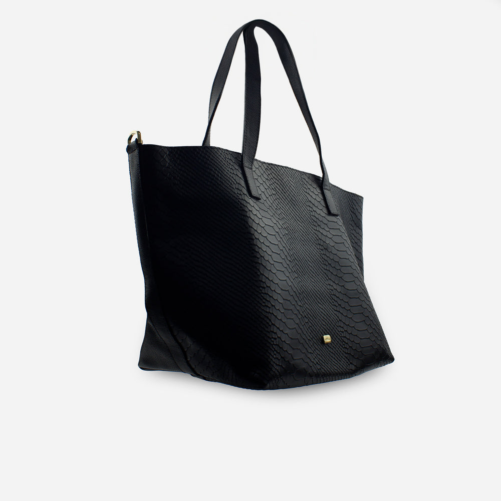 Cartera eleonor de cuero para mujer - Negro