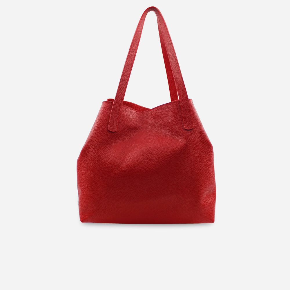 Cartera eleonor de cuero para mujer - Rojo