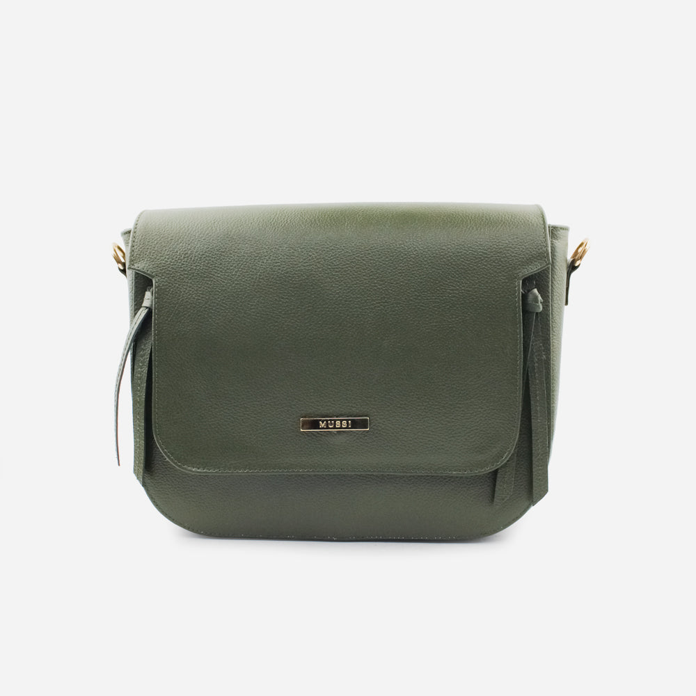 Bolso manos libres matilda de cuero para mujer - Verde