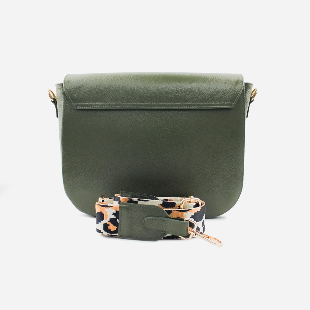 Bolso manos libres matilda de cuero para mujer - Verde