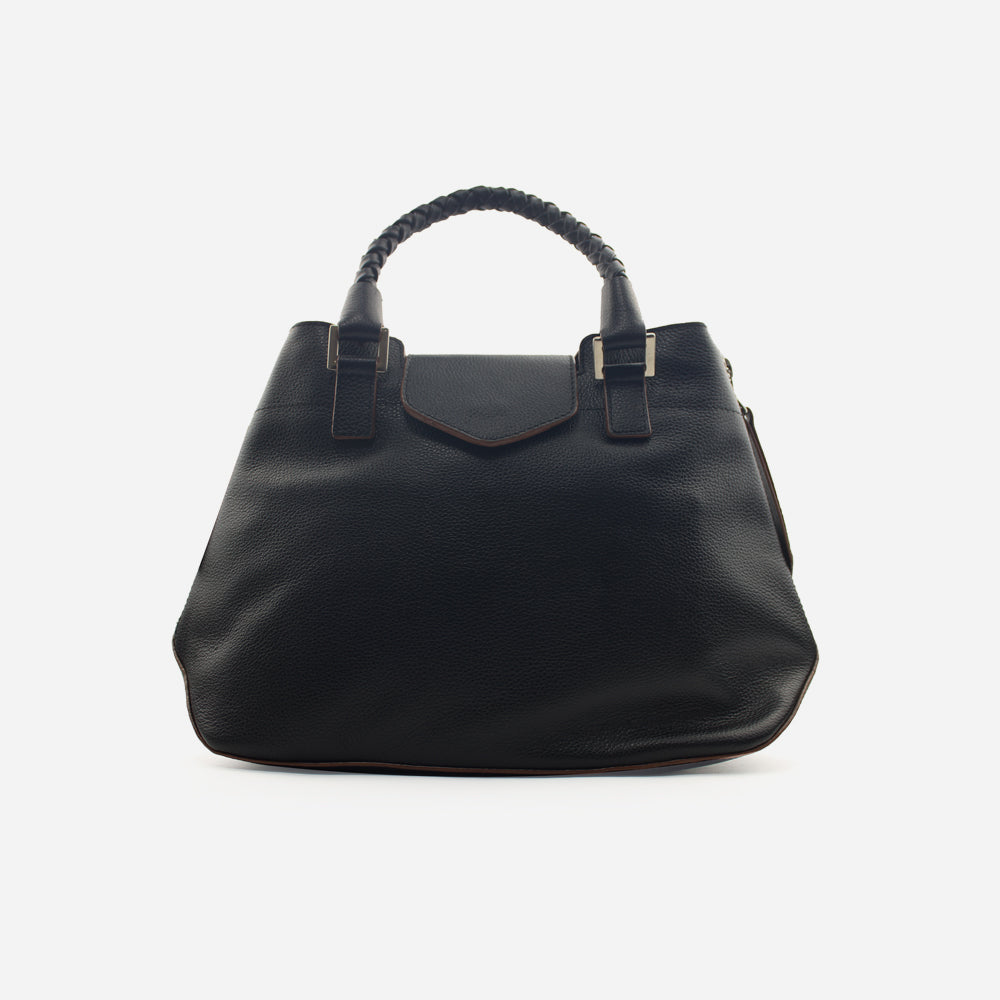 Cartera mara de cuero para mujer - Negro