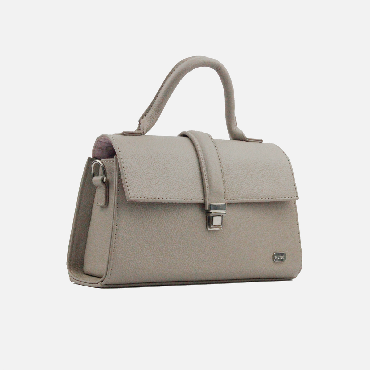 Bolso manos libres lise de cuero para mujer - Gris