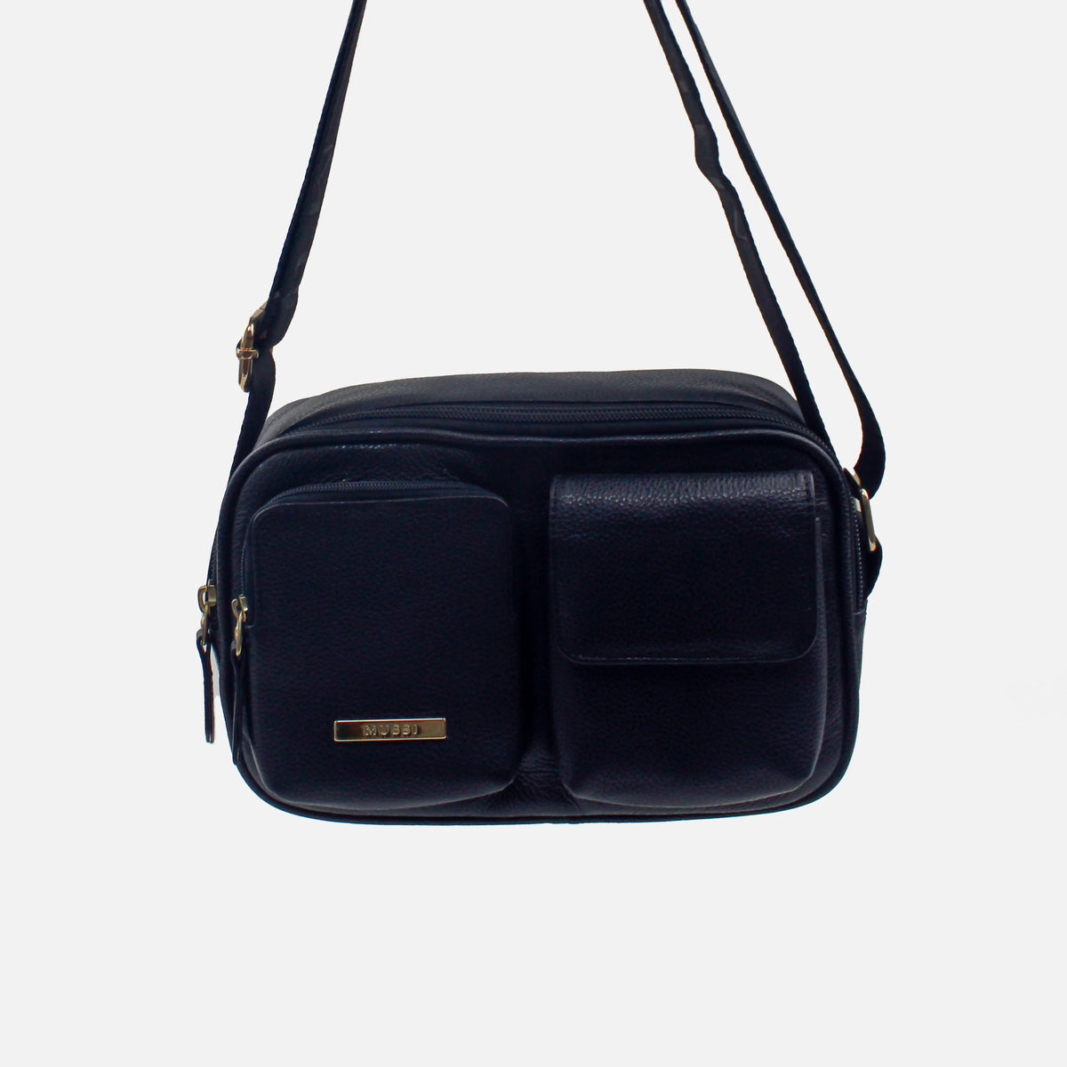 Bolso manos libres elia de cuero para mujer - Negro