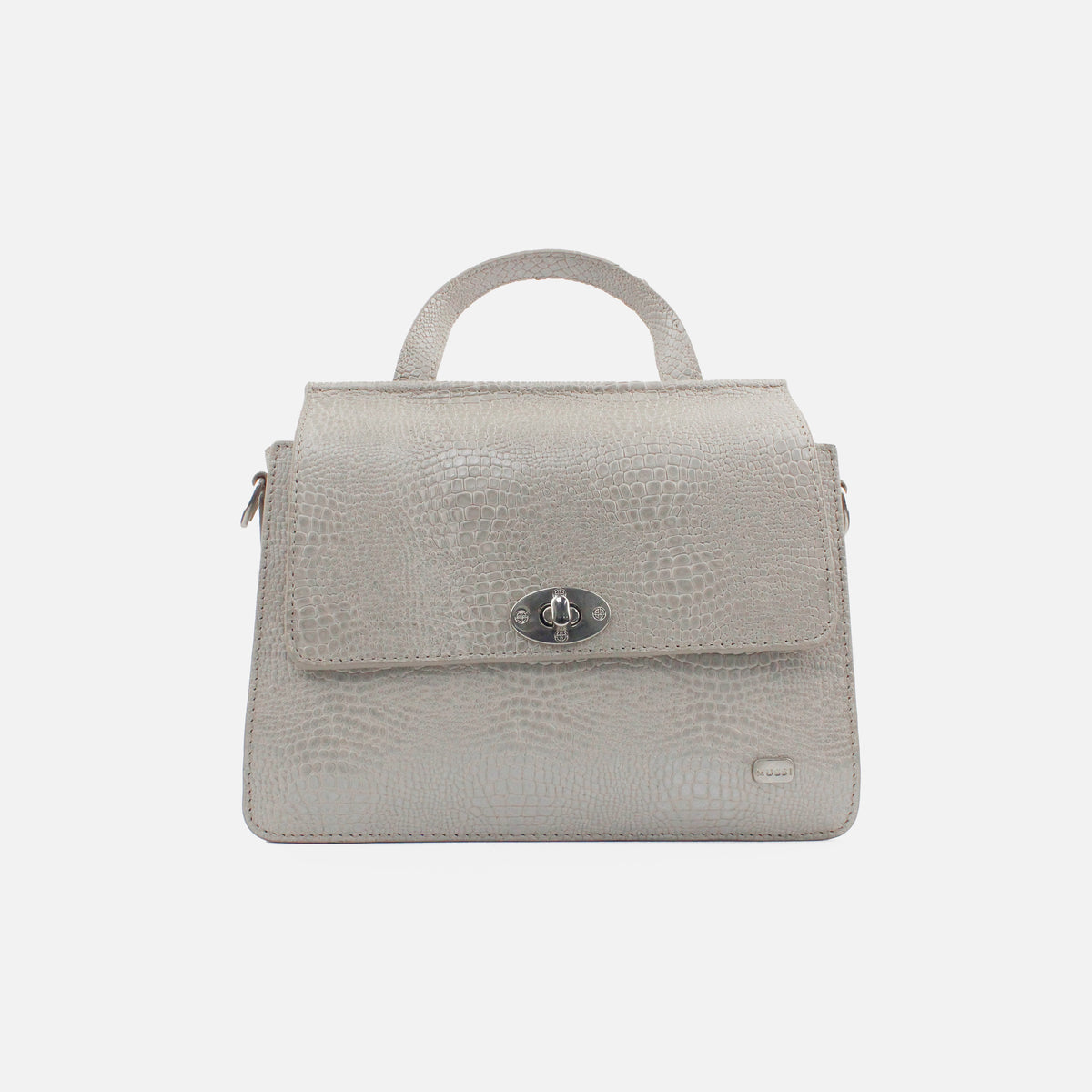 Bolso manos libres jade de cuero para mujer - Gris