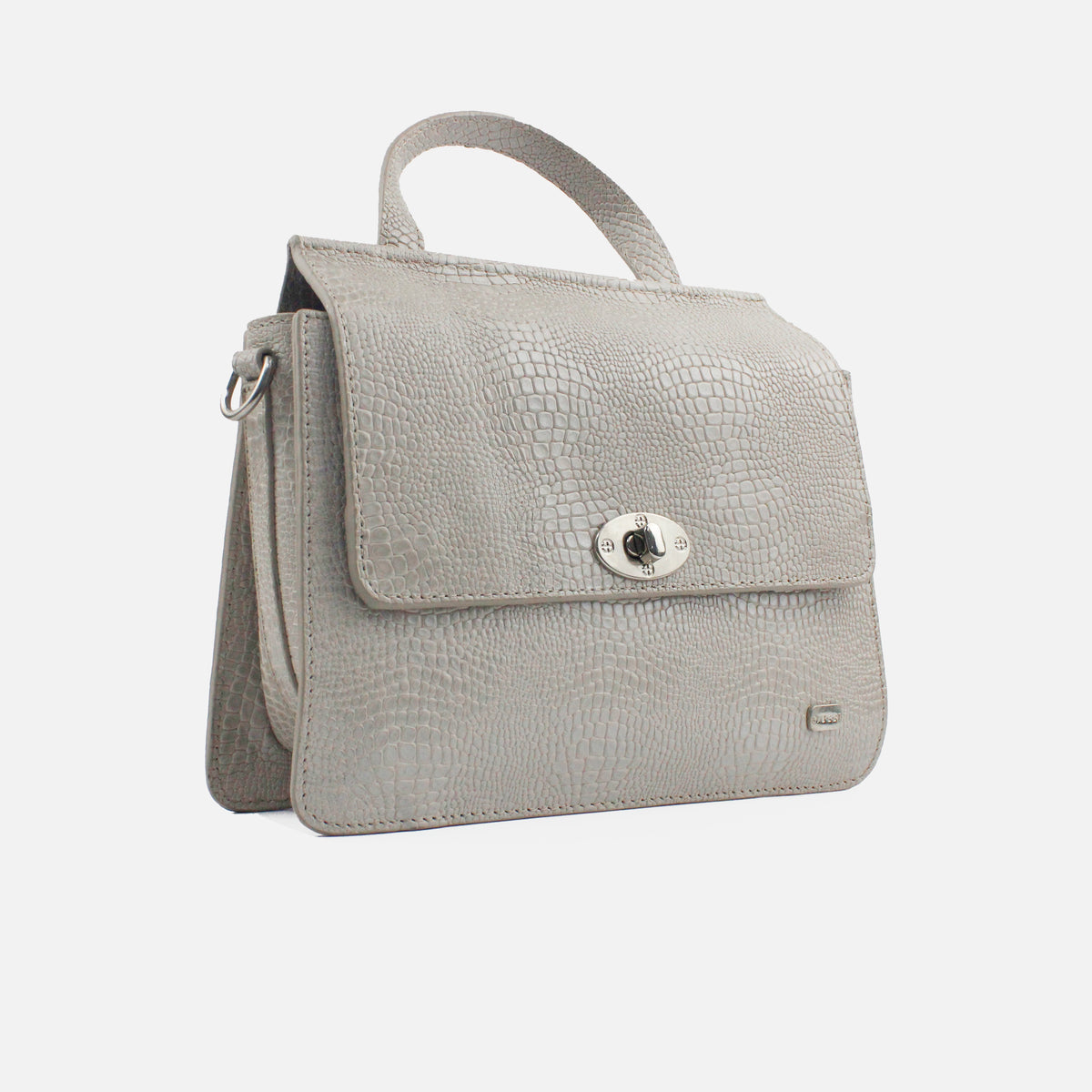 Bolso manos libres jade de cuero para mujer - Gris