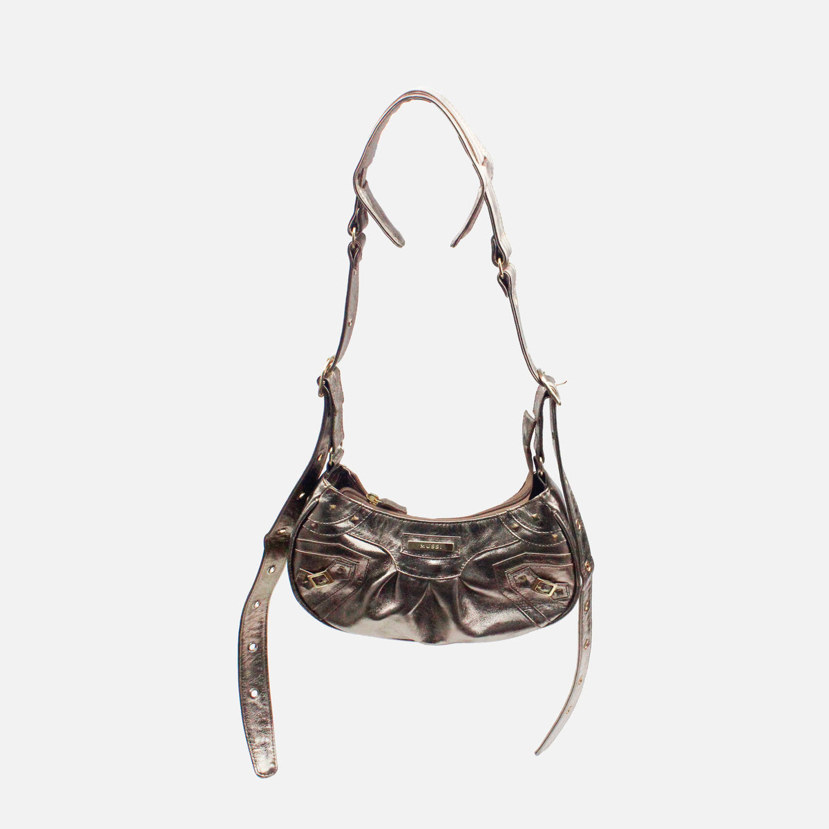 Bolso manos libres orazia de cuero para mujer - Bronce