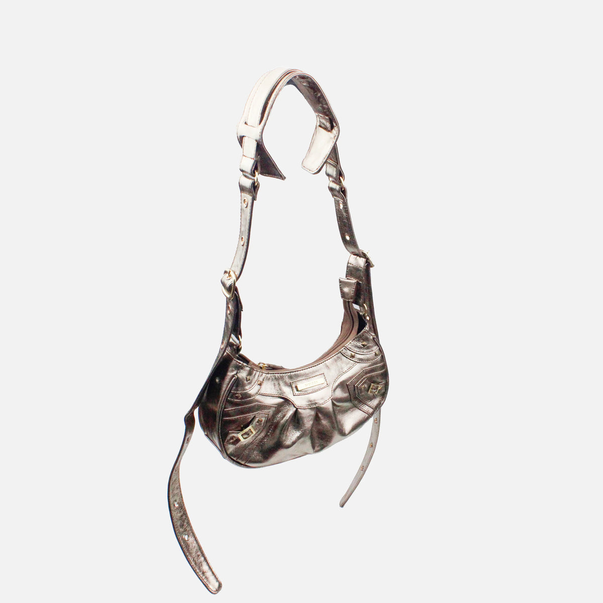 Bolso manos libres orazia de cuero para mujer - Bronce