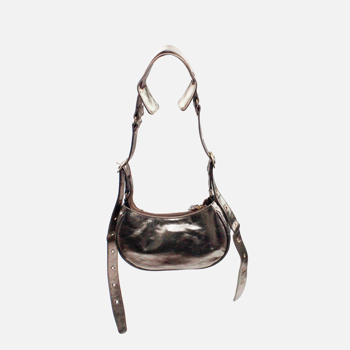 Bolso manos libres orazia de cuero para mujer - Bronce