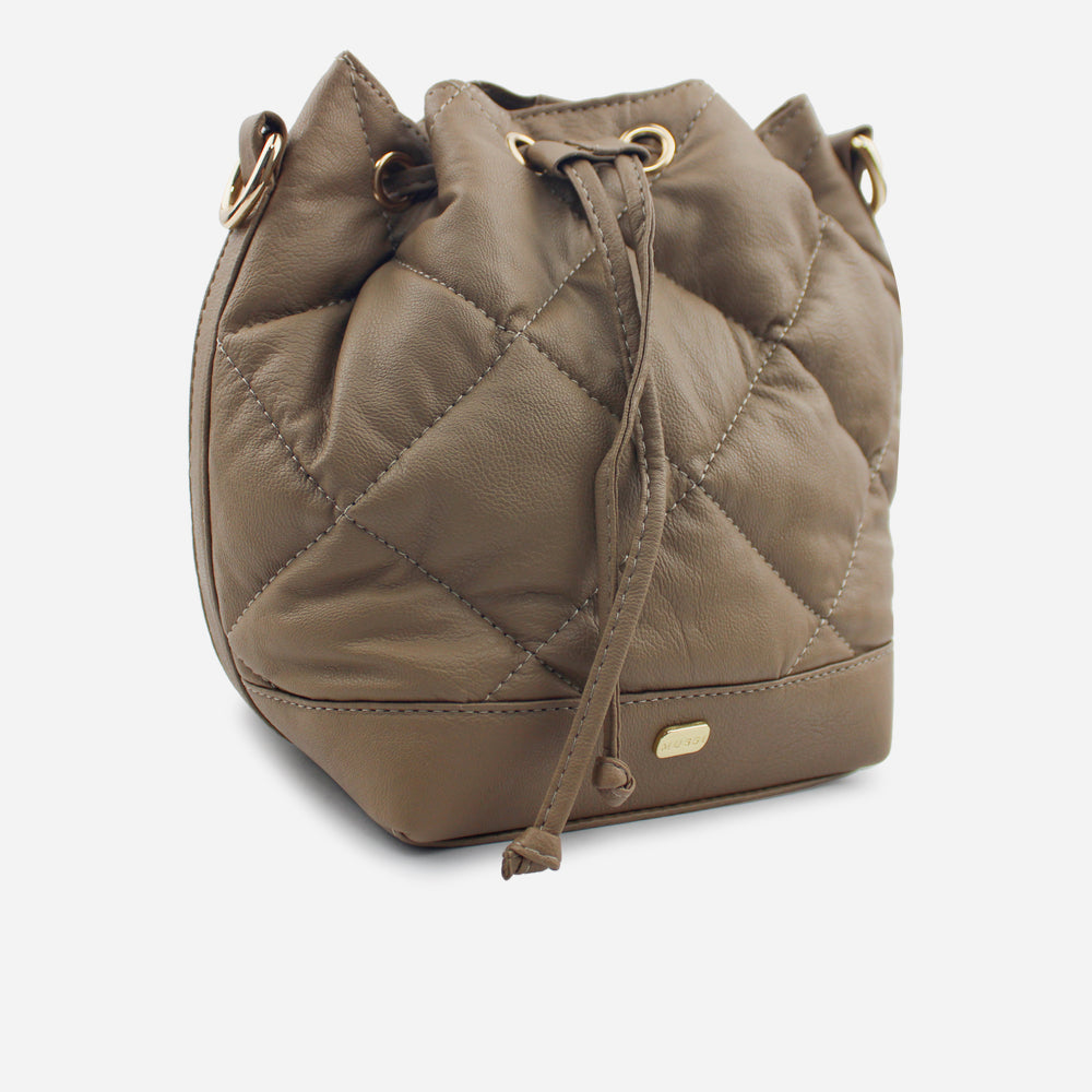 Bolso manos libres aura de sintético para mujer - Taupe