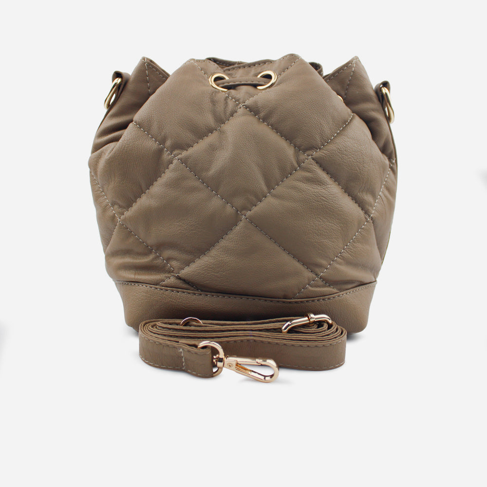 Bolso manos libres aura de sintético para mujer - Taupe