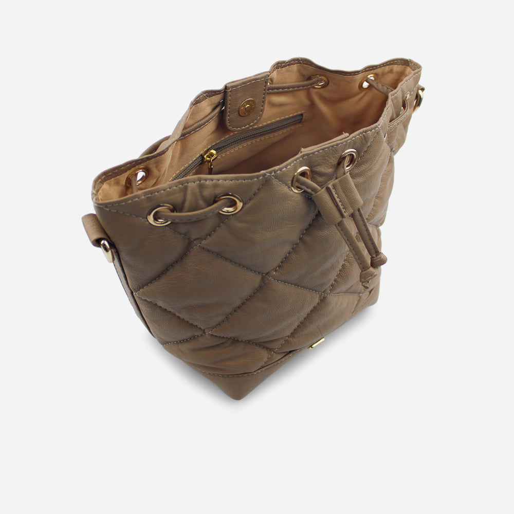 Bolso manos libres aura de sintético para mujer - Taupe