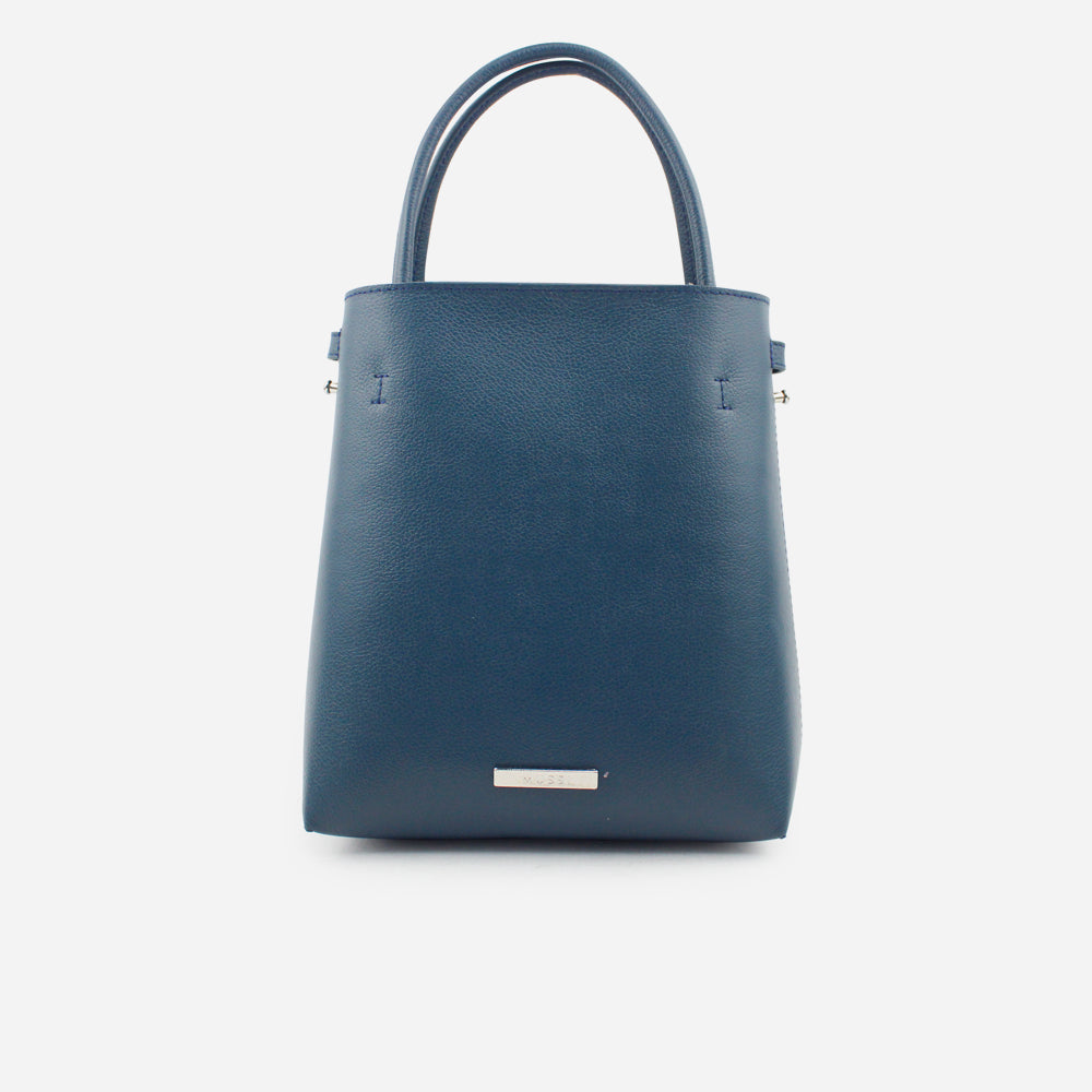 Bolso manos libres brittani de cuero para mujer - Azul