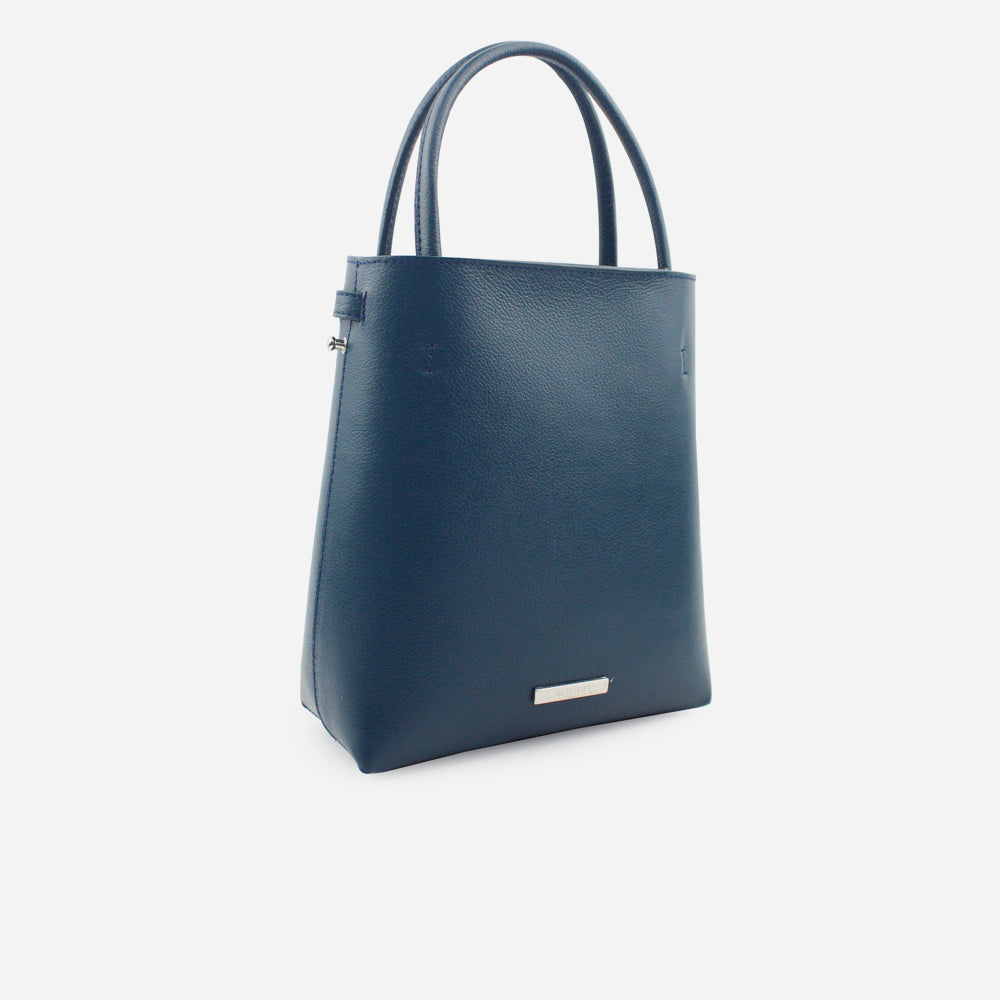 Bolso manos libres brittani de cuero para mujer - Azul