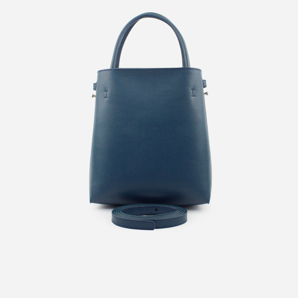 Bolso manos libres brittani de cuero para mujer - Azul