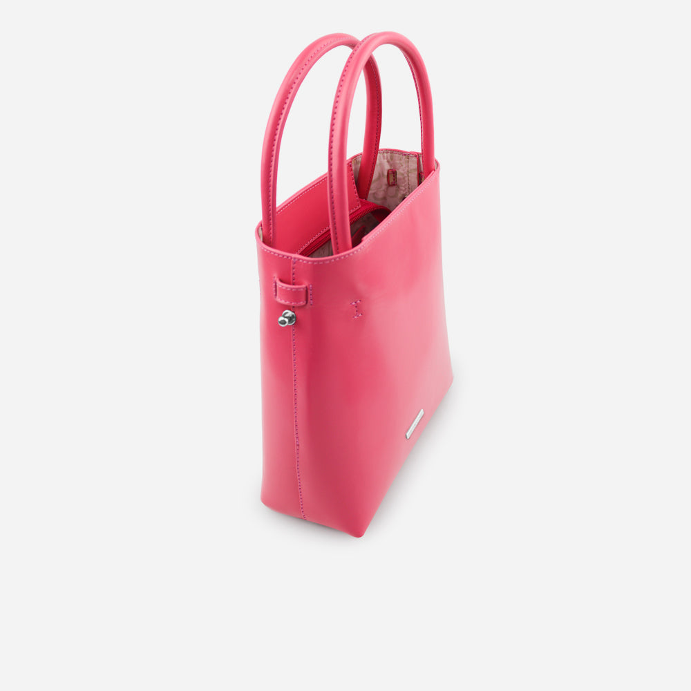 Bolso manos libres brittani de cuero para mujer - Fucsia