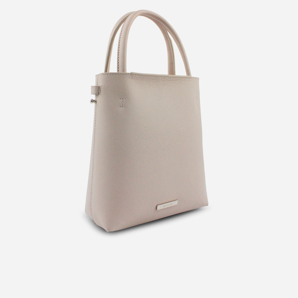 Bolso manos libres brittani de cuero para mujer - Nude