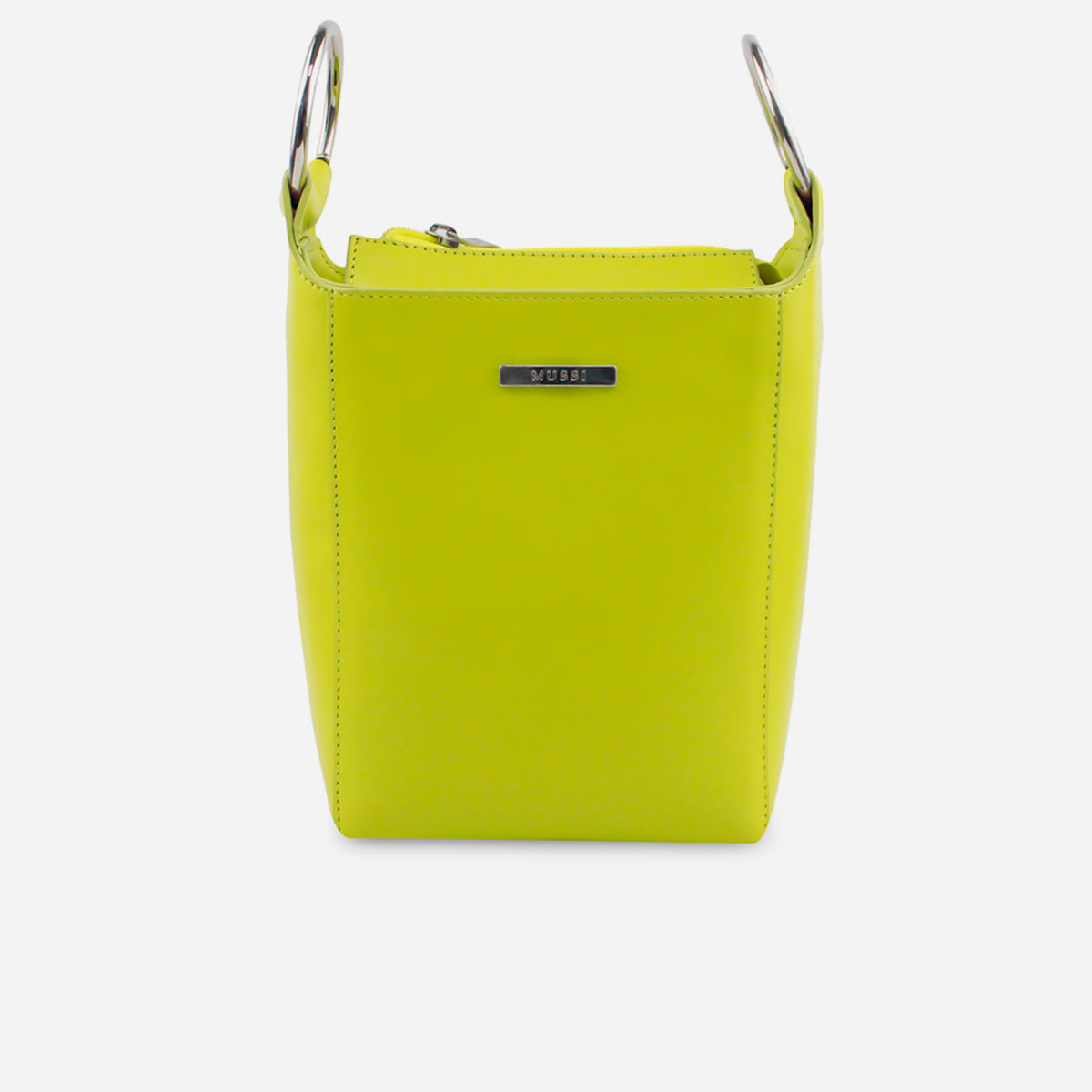 Bolso manos libres orquidea de cuero para mujer - Verde