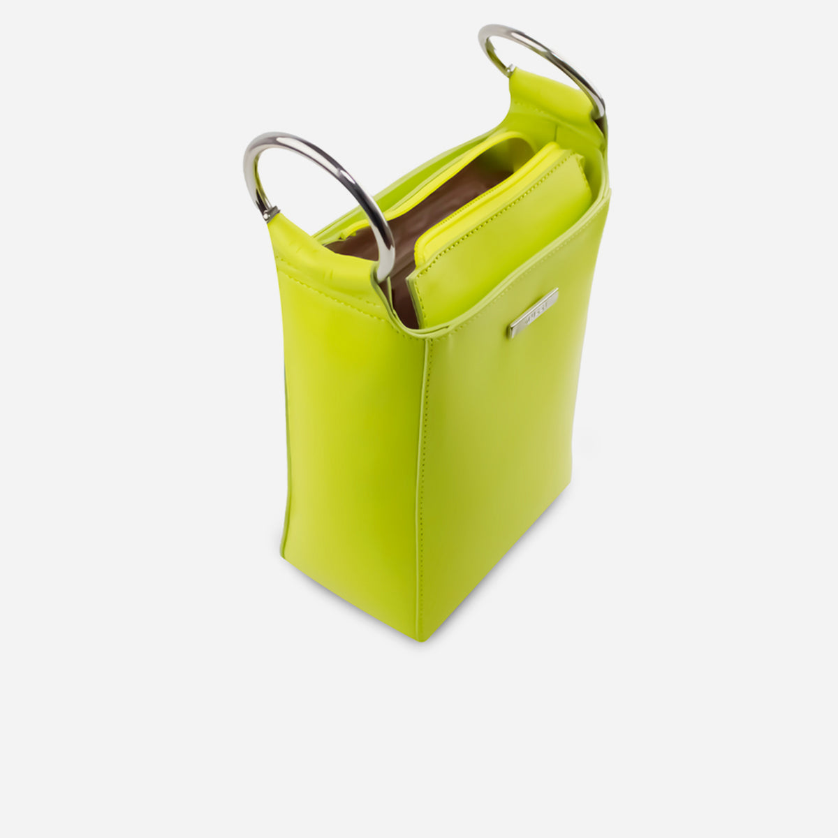 Bolso manos libres orquidea de cuero para mujer - Verde