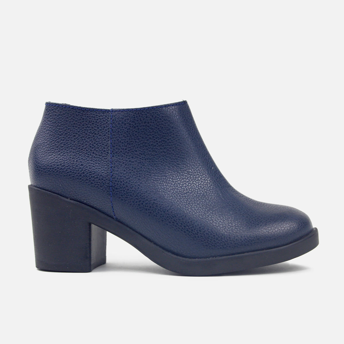 Botin tacon elisabett de cuero para mujer - Azul