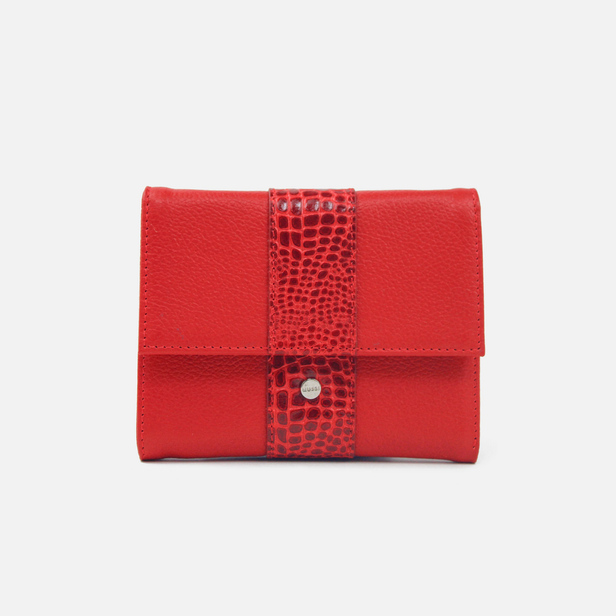 Billetera kaira de cuero para mujer - Rojo