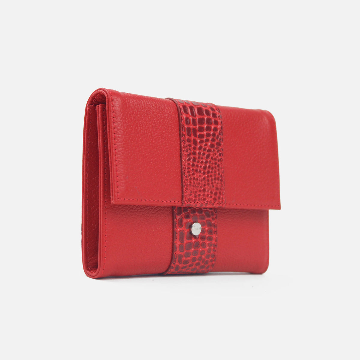 Billetera kaira de cuero para mujer - Rojo