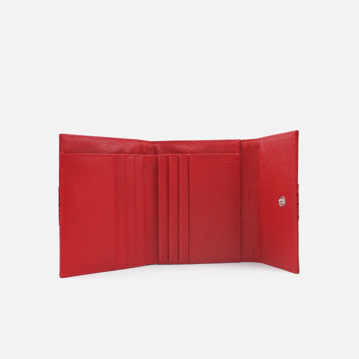 Billetera kaira de cuero para mujer - Rojo